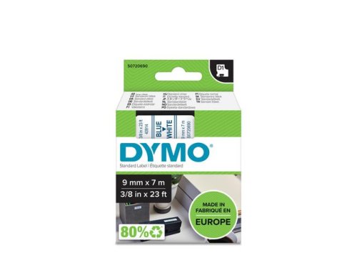 Tape DYMO D1 9mm bl p vit