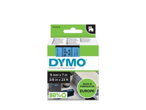 Tape DYMO D1 9mm svart p bl