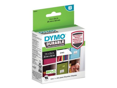 Etikett DYMO Durable 25x54mm 160/FP