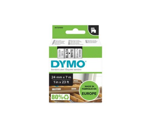 Tape DYMO D1 24mm svart p vit