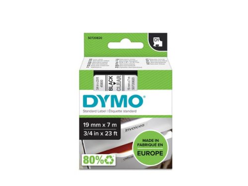 Tape DYMO D1 19mm svart p klar