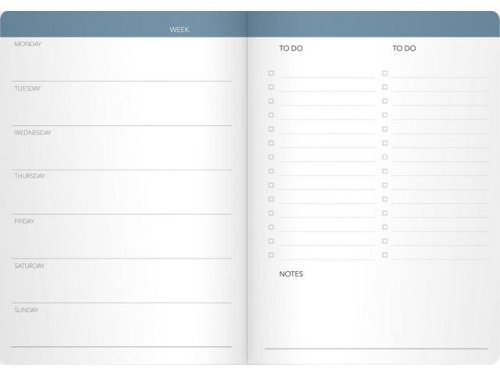 Kalender Week planner odaterad bl- 1051