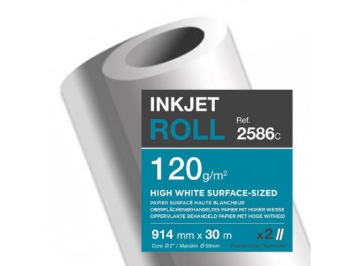 Inkjetpapper CLF 914mmx30m 120g 2/fp