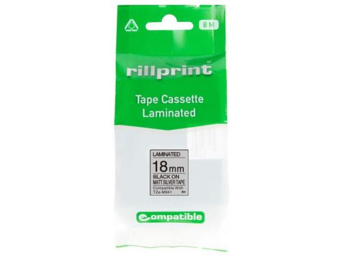 Tape 18mm TZe-M941 M-svart p silver