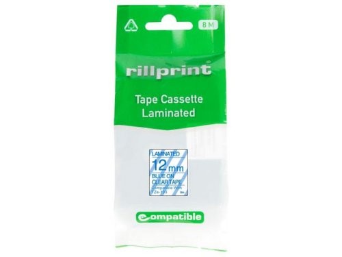 Tape 12mm TZe-133 bl p klar