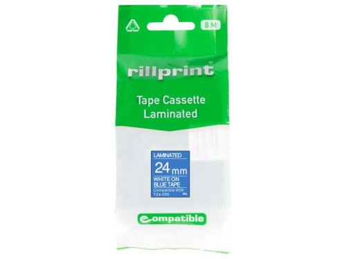 Tape 24mm TZe-555 vit p bl