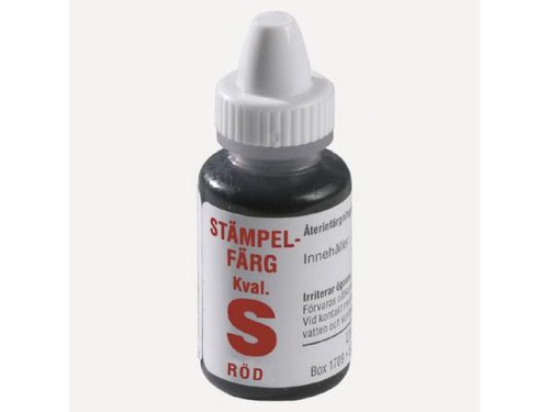 Stmpelfrg sjlvfrgande 10ml rd