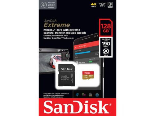 Minneskort SANDISK MicroSDXC Extr. 128GB