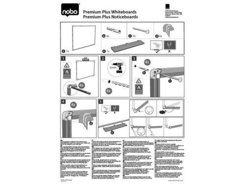 Whiteboard NOBO premium stl 90x60cm