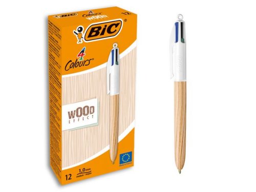 Kulpenna BIC 4 Colours Wood 1mm