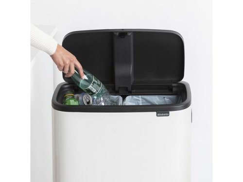 Papperskorg BRABANTIA Bo Touch 2x30L vit