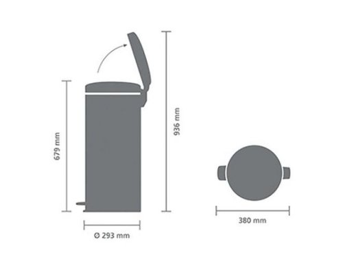 Papperskorg BRABANTIA NewIcon 30L sv