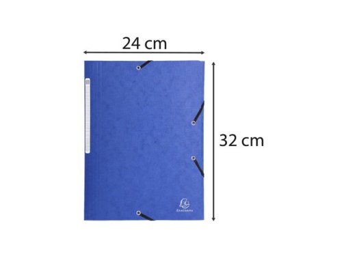 Gummibandsmapp EXACOMPTA 3-kl 425g sort.