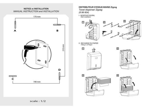 Dispenser LYRECO Handduk vit