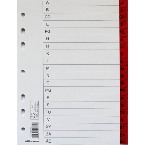 Pappregister Servo A5 A- rd flik