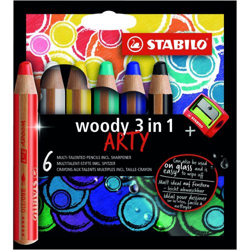 STABILO ARTY Woody Med Pennvssare 6 Pack