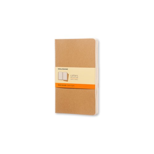 Cahier Journal Linjerad Large Kraft 3-Pack