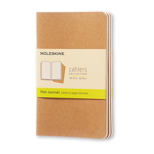 Cahier Journal Olinjerad Pocket Kraft 3-Pack