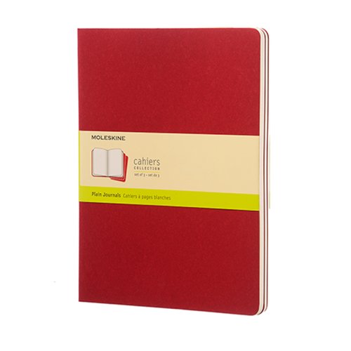 Cahier Journal Olinjerad XL Rd 3-Pack