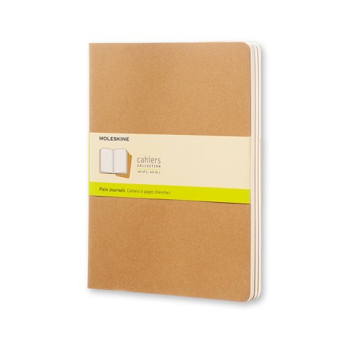 Cahier Journal Olinjerad XL Kraft 3-Pack