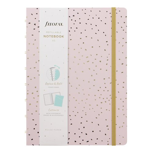 Filofax Anteckningsbok Confetti A5 Linjerad Rose Quartz