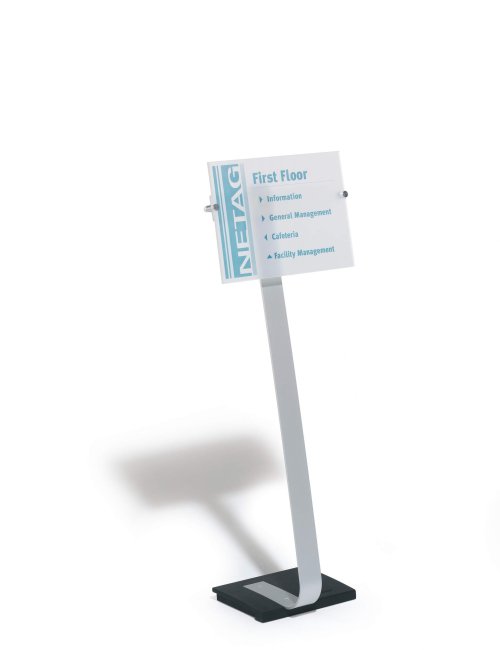 CRYSTAL SIGN STAND A3 silver