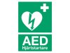 Skylt A4 Hjrtstartare AED