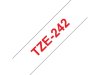 Tape BROTHER TZE242 18mm rd p vit