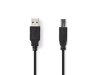 Kabel NEDIS USB 2.0 A-B 1m svart